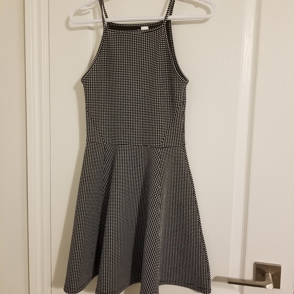 Divided by H&M Checkered Black and White Skater Dress size 6 - Picture 1 of 3